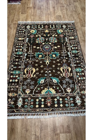 El Dokuma Afghan Halısı Kahverengi