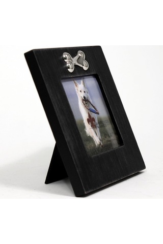 Lexroo Köpek Kemikli Çerçeve, 10x10 Cm, Siyah
