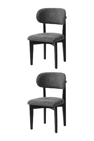 Nergis Sandalye Ahşap Gürgen 2 Li Set Cafe,restaurant,mutfak,salon,yemek Odası Sandalyesi Siyah