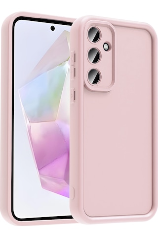 Galaxy Uyumlu A36 Kılıf Kamera Korumalı Zore Ananas Kapak Pembe