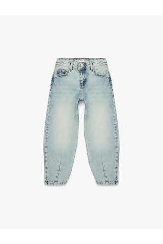 Koton Pamuklu Balon Kesim Denim Pantolon Lıght Indıgo 6skg40059ad Açık Mavi