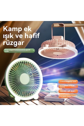 Aurora Usb Masa Lambası Elektrikli Fan Duvar Asılılfan 1 Pembe