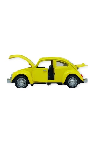 Sesli Işıklı Vosvos Araba 15 Cm - 32111d - Sarı Lisinya Çok Renkli
