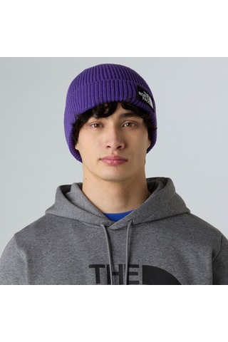 The North Face Logo Box Cuffed Unisex Mor Bere Nf0a8chenl41 Mor