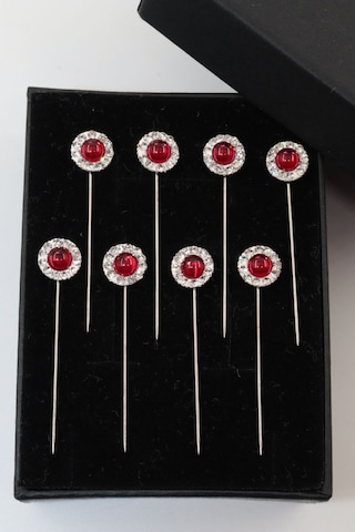 Numetal 8 Li Kristal Taşlı Eşarp İğnesi. Şal İğnesi. Türban İğnesi. Başörtü İğnesi. Eşarp Ve Şal İğnesi Gümüş