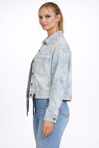 Özel Koleksiyon Bağlama Detaylı Denim Ceket Ag-3006 Açık Mavi
