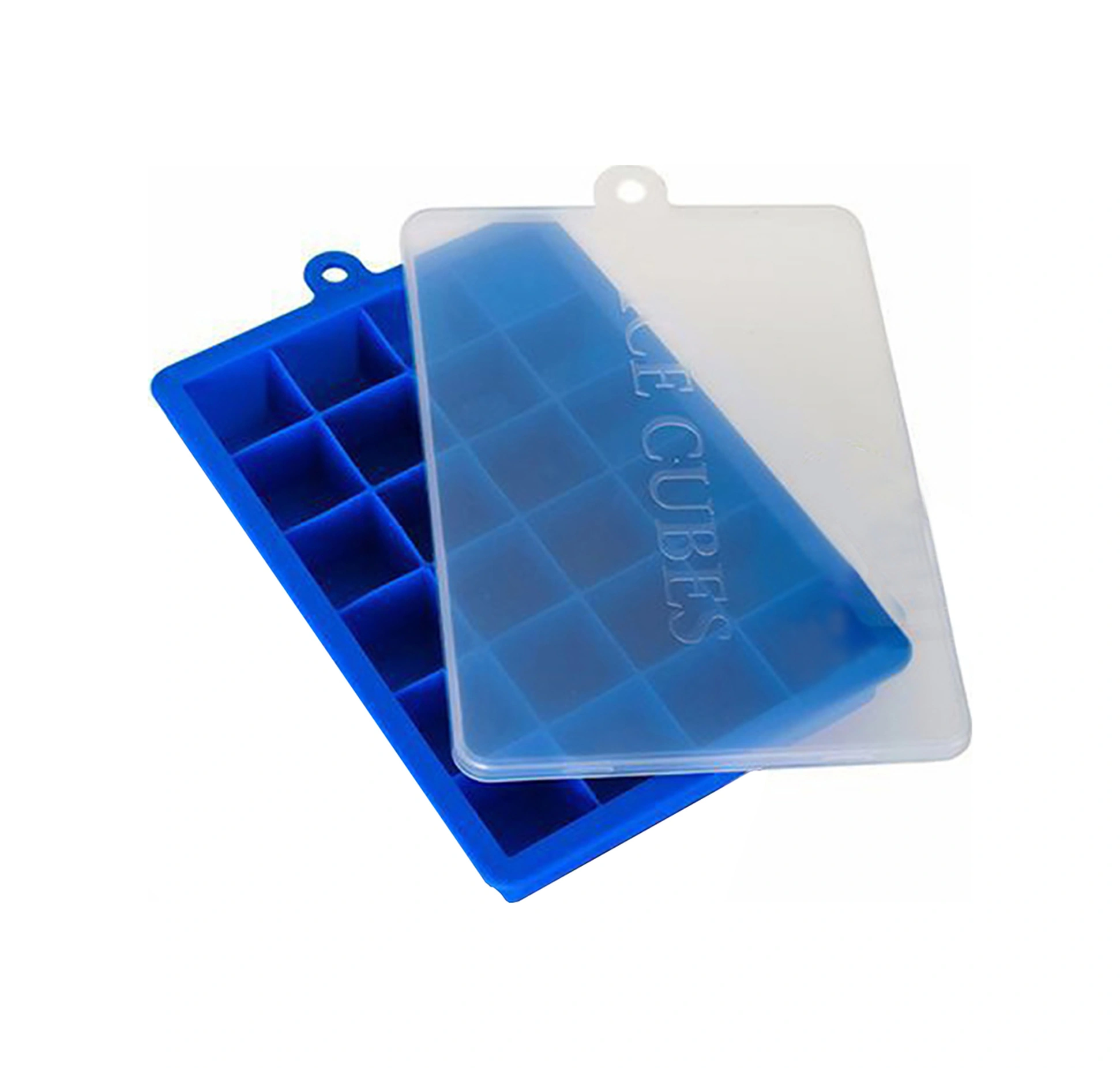 Padalink 24 Lü Silikon Buz Karesi - Isı Ve Soğuk Dayanıklı, Kaldırılabilir Kapaklı, Kolay Çıkarım, Bebek Yemeği Ve Çikolata Kalıbı - Lacivert + Klips Çok Renkli