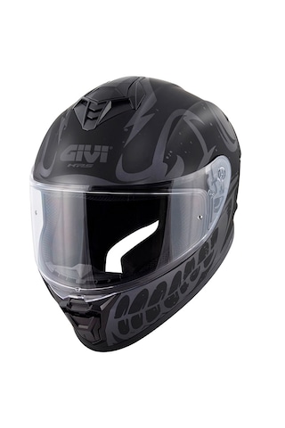 Givi 50.x Bones Fullface Motosiklet Kaskı Mat Siyah - Gri