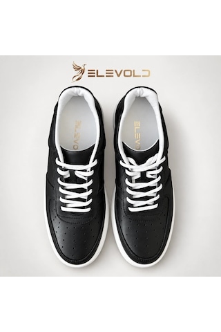 Elevold Tuna Hakiki Deri 6 Cm Boy Uzatan Erkek Spor Ayakkabı 54890 Beyaz Sıyah Elevold Tuna Hakiki Deri 6 Cm Boy Uzatan Erkek Spor Ayakkabı 54890 Beyaz Sıyah