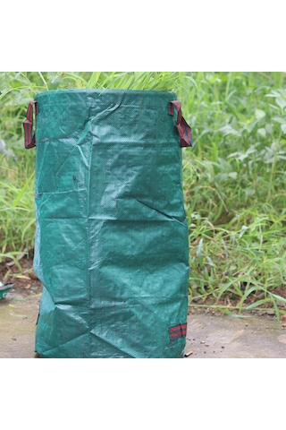 Dofolink 272l Yeşil Çekilebilir Bahçe Çöp Torbası - Dayanıklı Pp Dokuma, Su Geçirmez, Katlanabilir Yapı İle Yaprak Ve Çöp Toplama