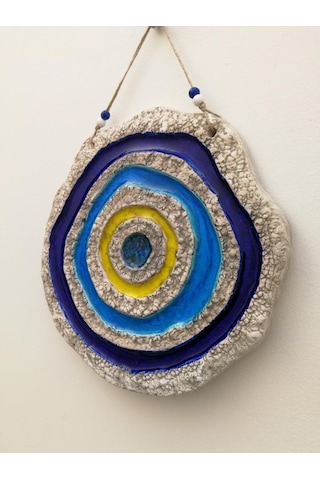 Seramik Nazar Boncuğu Dekoratif Duvar Süsü Nazarlık