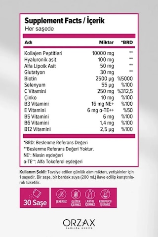 Day2day The Collagen Beauty Intense Çilek Aromalı 30 Saşe X 3 Adet