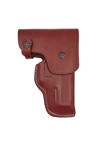 Glock 19 Uyumlu Kapalı Askeri Tip Kapaklı Kahverengi Silah Kılıfı