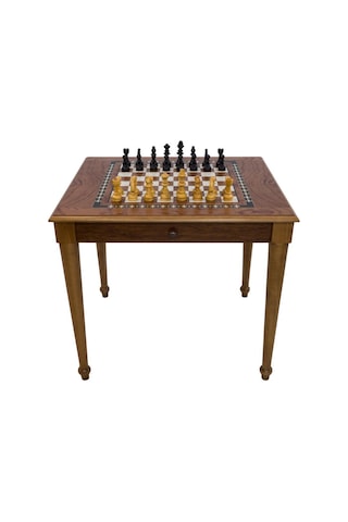 Helena Wood Art Satranç Masası Çekmeceli