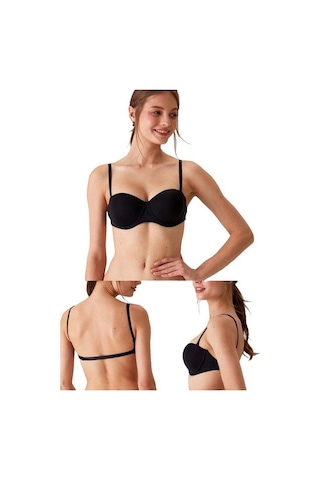 Pierre Cardin Desteksiz Strablez Sütyen 6022 Siyah