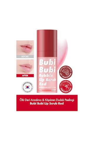 Unpa Ölü Derileri Arındıran Köpüren Dudak Peelingi UNPA Bubi Bubi Lip Scrub Red