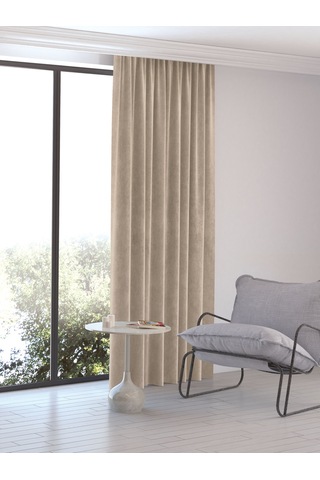 Bej Fon Perde 150x260 Bej