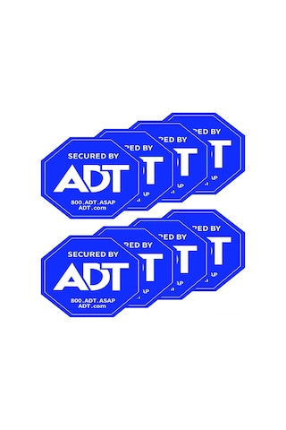 Kosona Adt Güvenlik Stickerları 8 Adet - Çift Taraflı, Uv Koruma, Su Geçirmez, Kalıcı Yapışkan, Hd Baskı