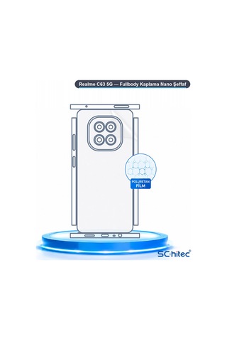Realme C63 5g Uyumlu Fullbody Arka Kaplama Hidrojel Koruyucu Film 12513541