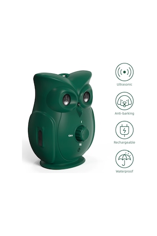 Hallow Çift Ultrasonik Köpek Havlaması Kontrol Cihazı Koyu Yeşil