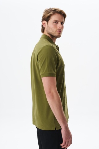 AR-MA Arma Erkek Basic Regular Fit % 100 Pamuk Pike Polo Yaka Tişört Y29374355702 Yeşil