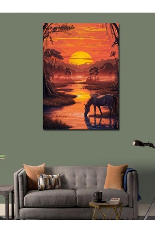 Kanvas Tablo Gün Batımındaki Doğa 50cmx70cm
