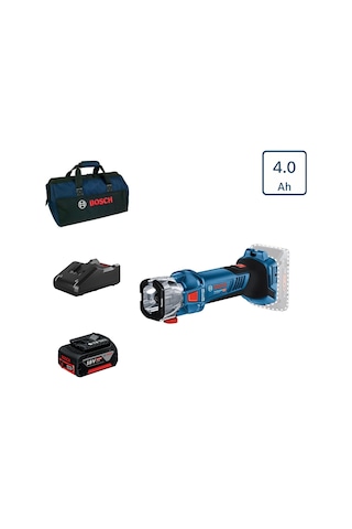 Bosch Gcu 18v-30 Akülü Freze / Kuru Levha Kesme Makinesi 4 Amper Bez Çantalı