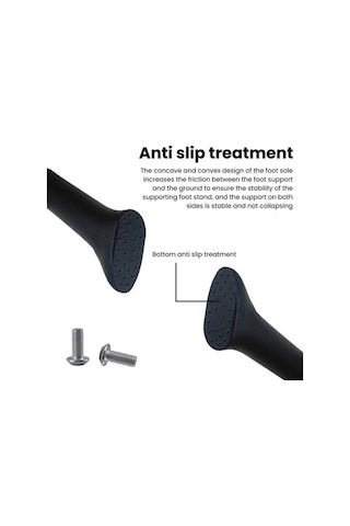 Pazly İki Ayaklı Bisiklet Standı, Ayarlanabilir, Basit Kurulum, Evrensel, Kaymaz Bipod, Dağ Bisikleti Ayak Dayama Yeri, Siyah Siyah