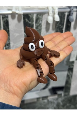 3dprototürk Kaka Emojisi Eğlenceli Banyo Dekoratif Figür Seti