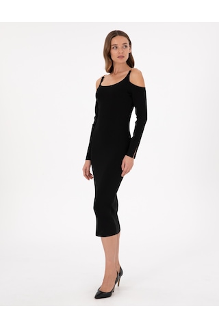 Pierre Cardin Kadın Siyah Elbise Triko 50290603-vr046 Siyah