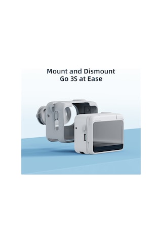 Skycity Insta360 Go 3s Kamera Silikon Korumalı Kılıf - Tüm Yönlü Koruma, Hızlı Çıkarma, Askı Ve Kayıp Engelleme İpi İle - Siyah