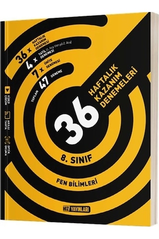 8. Sınıf Fen Bilimleri 36 Haftalık Kazanım Denemeleri - Hız Yayınları 8. Sınıf Fen Bilimleri 36 Haftalık Kazanım Denemeleri - Hız Yayınları