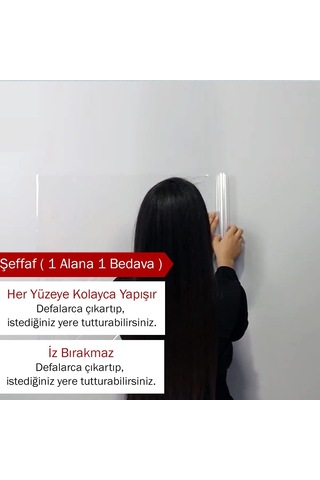 120 X 200 Cm, 2 Adet Şeffaf Akıllı Kağıt, Yaz Sil Özellikli Sihirli Yazı Tahtası Genel