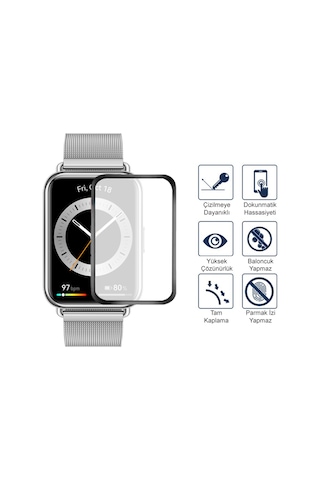 Huawei Fit 2 Ekran Koruyucu 3D Kavisli Full Kaplama Pmma