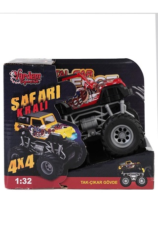 Vardem Oyuncak Isıklı- Muzıklı 1:32 Safarı Kralı Jeep 4x4 - Kırmızı