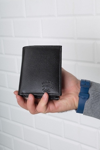 Tuldar Erkek Deri Bozuk Para Hazneli Kartlık Cüzdan 10x12cm Tul515 Siyah - Gri