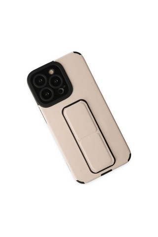 Apple, Uyumlu iPhone 13 Pro Kılıf Mega Standlı Silikon - Gold