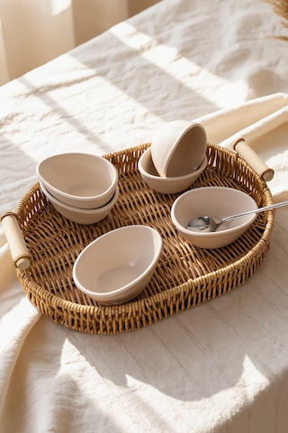 Mat Krem Ephesus Çerezlik / Sosluk 10 Cm 6 Adet 950