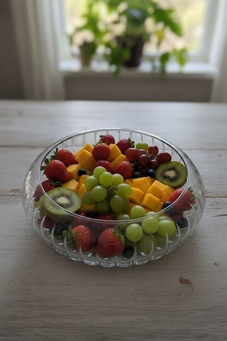 Rayan Glass Salata Ve Meyve Kasesi - Şeffaf