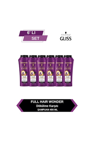 Gliss Full Hair Wonder Dökülme Karşıtı Şampuan 6 x 400 ML