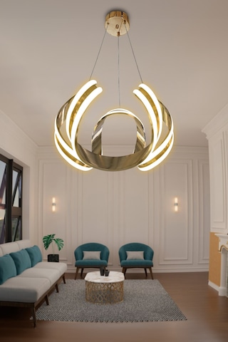Arya Çift Yönlü Sıralı Led Avize - - Kumandalı / Gold Gold