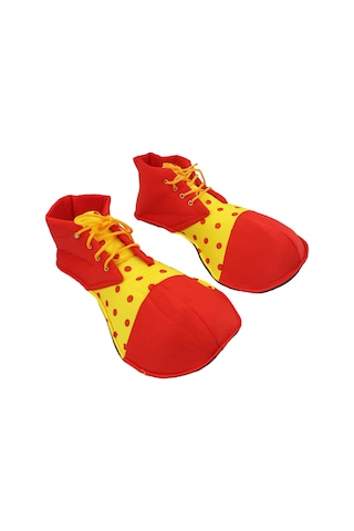 Suntek Yetişkin Palyaço Ayakkabıları Maskeli Balo Kırmızı