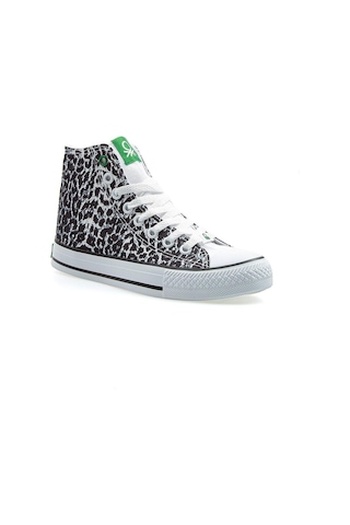 United Colors Of Benetton Benetton Bn-30190 Kadın Spor Ayakkabı Beyaz Leopar