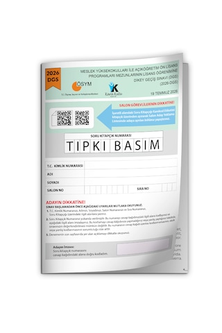 2026 Dgs Ösym Tıpkı Basım Sayısal-sözel Çıkmış Soru Deneme Kitapçığı Dijital Çözümlü Türkiye Geneli