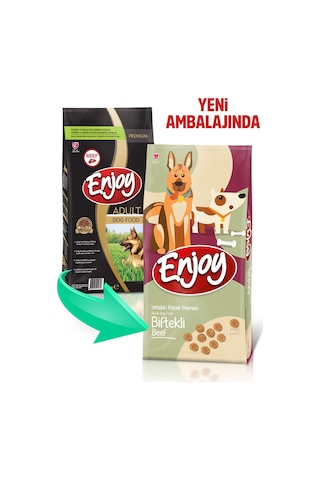 Enjoy Biftekli Yetişkin Köpek Maması  15 Kg