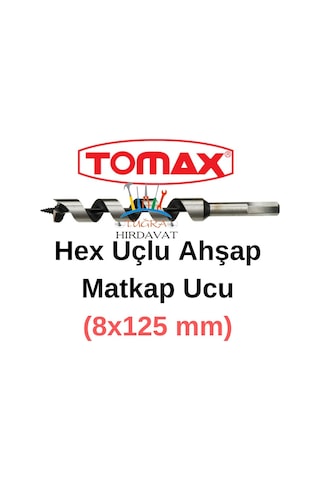 Tomax Ağaç Delme Ahşap Delme Hex Matkap Ucu 8x125
