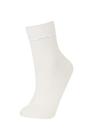 DeFacto Kadın Kurdele 2'li Pamuklu Uzun Çorap E2048AXNSKR1