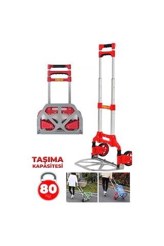 Deko Turkey DKT80EB 80Kg Teleskopik Katlanır Koli Taşıma Arabası