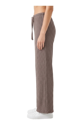 Cottonill Premium - Tide Collection Vizon Bağcıklı Bürümcük Dokulu Bol Paça Kadın Pantolon