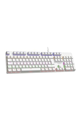 Everest Kb-mekanik 1 Lumos Usb Rainbow Aydınlatmalı Full Anti-ghosting Mekanik Gaming Oyuncu Klavye Beyaz Red Switch